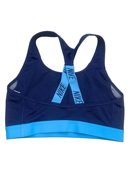 Nike Dri-FIT Non-Padded Sports Bra Navy Blue Size Medium Athleisure Yoga - Picture 2 of 6